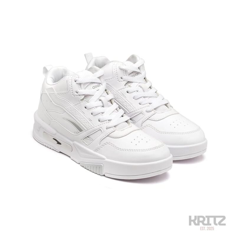 asian all white mid top sneakers for men streetwear shoes