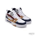 asian men chunky sneakers white navy brown casual shoes