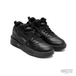 asian men all black chunky sneakers street style casual shoes